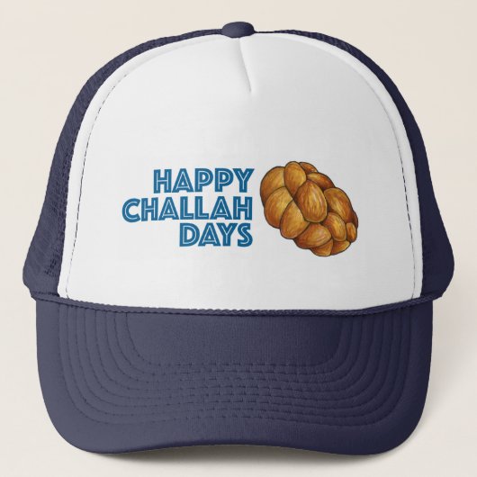 Happy Challah Days Chanukah Hanukkah Bread Loaf Trucker Pet (Voorkant)