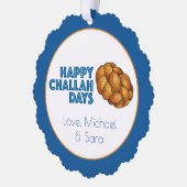 Happy Challah Days Feestdagen Hanukkah Chanukah Ornament Kaart (Links)