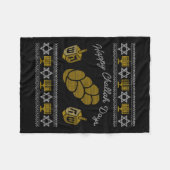 Happy Challah Days Fleece Deken (Voorkant (Horizontaal))
