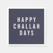 Happy Challah Days | Funny Holiday Hanukkah Servetten (Voorkant)