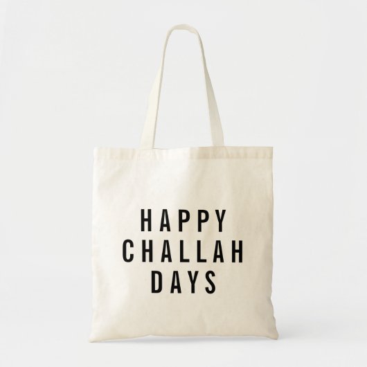 Happy Challah Days Funny Holiday Tote Bag (Voorkant)