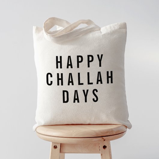 Happy Challah Days Funny Holiday Tote Bag