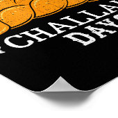 Happy Challah Days Funny Jewish Holiday Pun Humor  Poster (Hoek)