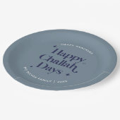 Happy Challah Days Hanukkah Blue-minimalist Papieren Bordje (Gekanteld)