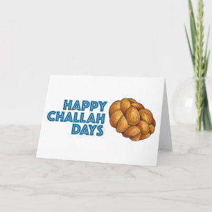 Happy Challah Days Hanukkah Chanukah Bread Loaf Feestdagen Kaart