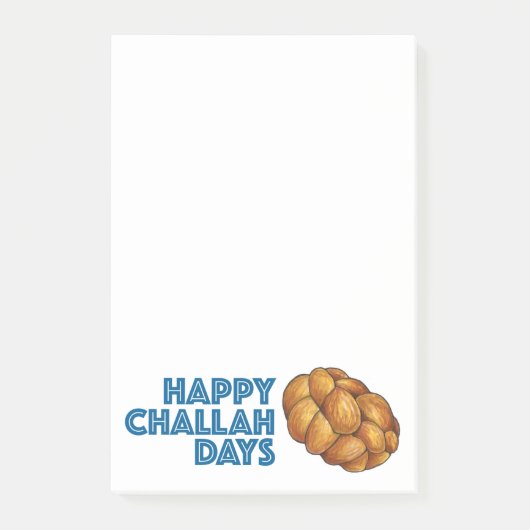 Happy Challah Days Hanukkah Chanukah Bread Loaf Post-it® Notes (Voorkant)