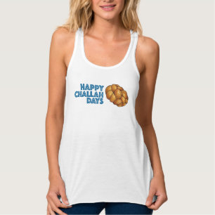 Happy Challah Days Hanukkah Chanukah Funny Holiday Tanktop