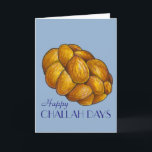Happy Challah Days Hanukkah Chanukah Holiday Bread Feestdagen Kaart<br><div class="desc">Hij is voorzien van een originele markeerafbeelding van een brood met gevlekte kallabrood, met HAPPY CHALLAH DAYS in een leuk lettertype. Geweldig voor Hanukkah! Deze afbeelding is ook beschikbaar op andere producten. Zie je niet wat je zoekt? Hulp nodig bij aanpassingen? Neem contact op met Rebecca om iets voor je...</div>