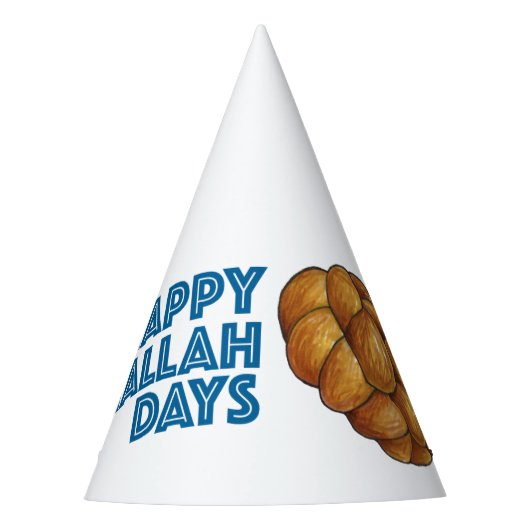 Happy Challah Days Hanukkah Chanukah Holiday Bread Feesthoedjes (Voorkant)