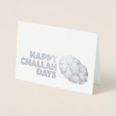 Happy Challah Days Hanukkah Chanukah Holiday Bread Folie Kaarten (Voorkant)