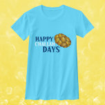 Happy Challah Days Hanukkah Chanukah Holiday Bread T-shirt<br><div class="desc">Het shirt bevat een originele markeerafbeelding van een brood met challah,  met HAPPY CHALLAH DAYS in een leuk lettertype. Geweldig voor Hanukkah! Zie je niet wat je zoekt? Hulp nodig bij aanpassingen? Neem contact op met Rebecca om iets voor je te ontwerpen.</div>