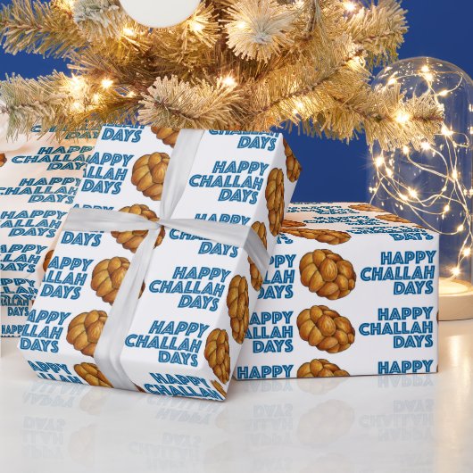 Happy Challah Days Hanukkah Chanukah Holiday Cadeaupapier (Feestdagen)