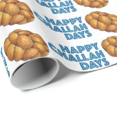 Happy Challah Days Hanukkah Chanukah Holiday Cadeaupapier (Rol Hoek)