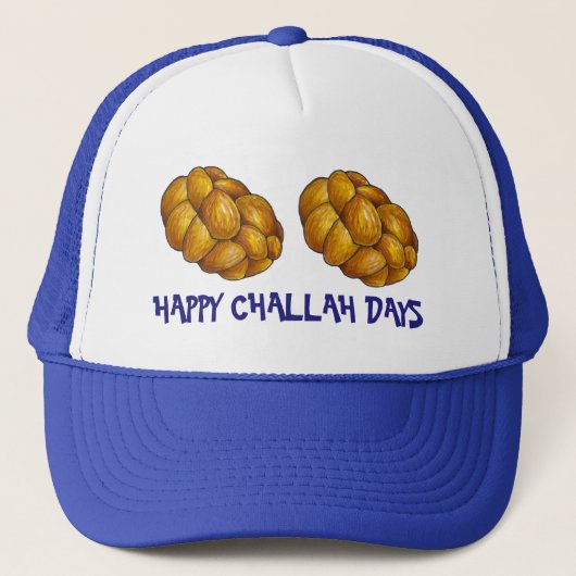 Happy Challah Days Hanukkah Chanukah Holiday Loaf Trucker Pet (Voorkant)