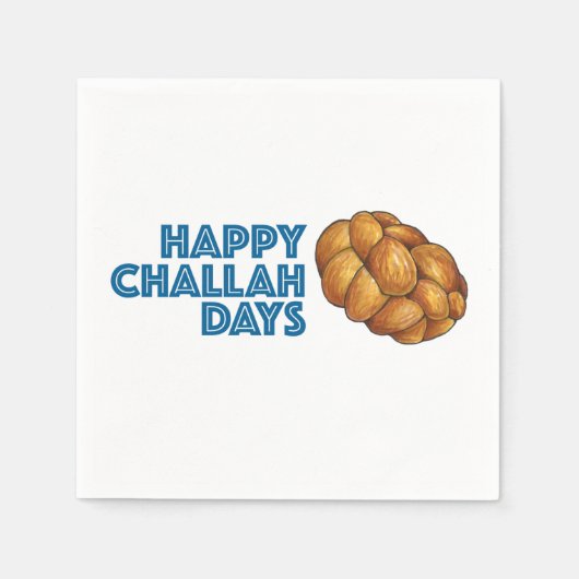 Happy Challah Days Hanukkah Chanukah Holiday Party Servetten (Voorkant)