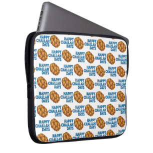 Happy Challah Days Hanukkah Chanukah Joodse brood Laptop Sleeve