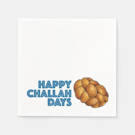 Happy Challah Days Hanukkah Chanukah Joodse brood Servet