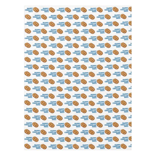 Happy Challah Days Hanukkah Chanukah Joodse brood Tafelkleed (Voorkant)