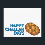 Happy Challah Days Hanukkah Chanukah Loaf Bread Feestdagenkaart<br><div class="desc">Hij is voorzien van een originele markeerafbeelding van een brood met gevlekte kallabrood,  met HAPPY CHALLAH DAYS in een leuk lettertype. Geweldig voor Hanukkah!</div>