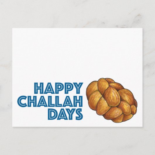Happy Challah Days Hanukkah Chanukah Loaf Bread Feestdagenkaart (Voorkant)