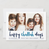 Happy Challah Days | Hanukkah-fotokaart Feestdagenkaart (Voorkant)