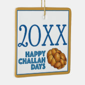 Happy Challah Days Hanukkah Jewish Holiday Bread Keramisch Ornament (Rechts)