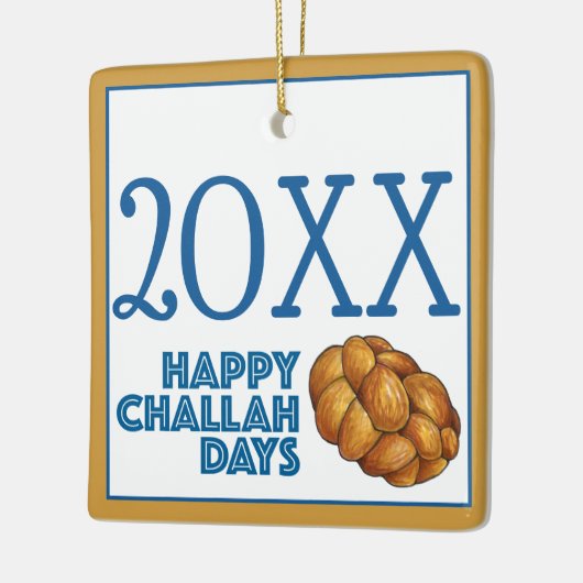 Happy Challah Days Hanukkah Jewish Holiday Bread Keramisch Ornament (Links)