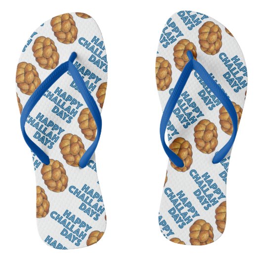 Happy Challah Days Hanukkah Jewish Holiday Bread Teenslippers (Voetbed)