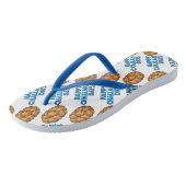 Happy Challah Days Hanukkah Jewish Holiday Bread Teenslippers (Schuin)