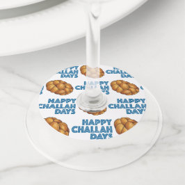 Happy Challah Days Hanukkah Jewish Holiday Bread Wijnglaslabel