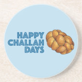 Happy Challah Days Hanukkah Jewish Holiday Bread Zandsteen Onderzetter (Voorkant)