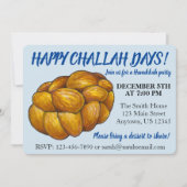 Happy Challah Days Hanukkah Party Joodse Feestdage Kaart (Voorkant)