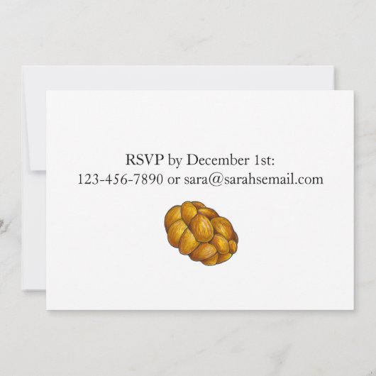 Happy Challah Days Hanukkah Party Joodse Feestdage Kaart (Achterkant)