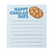 Happy Challah Days Jewish Holiday Hanukkah Bread Notitieblok (Voorkant)