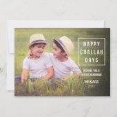 Happy Challah Days | Modern Hanukkah-fotokaart Feestdagenkaart (Voorkant)