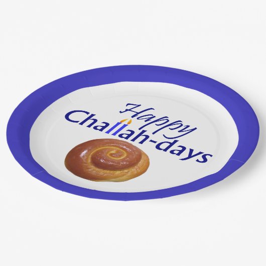 Happy Challah-Days Paper-Bord Papieren Bordje (Gekanteld)