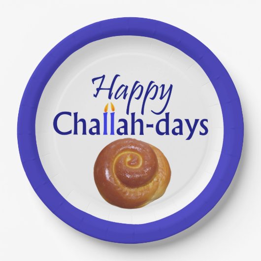 Happy Challah-Days Paper-Bord Papieren Bordje (Voorkant)