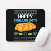 Happy Challah Days Ugly Christmas Hanukkah  Muismat (Met muis)