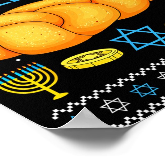 Happy Challah Days Ugly Christmas Hanukkah  Poster (Hoek)