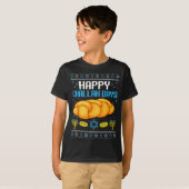 Happy Challah Days Ugly Christmas Hanukkah  T-shirt (Voorkant volledig)