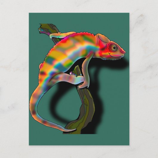 Happy Chameleon Briefkaart (Voorkant)