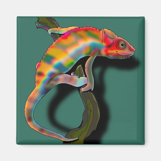 Happy Chameleon Magneet (Voorkant)