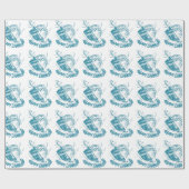 Happy Channukah Spinning Dreidel Cadeaupapier (Vlak)