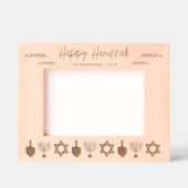 Happy Chanoeka 5x7 gepersonaliseerd Gegraveerde Lijstjes (Voorkant)