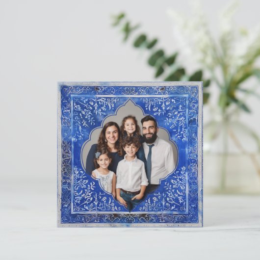 🕎 Happy Chanoeka, aangepaste tekst Feestdagenkaart (Staand voorkant)