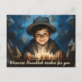 🕎 Happy Chanoeka, aangepaste tekst Feestdagenkaart (Voorkant)