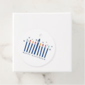 Happy Chanoeka Candles Cadeau Labels (In situ)