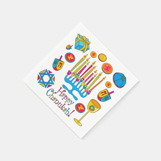 Happy Chanoeka - Chanoeka servet (Hoek)