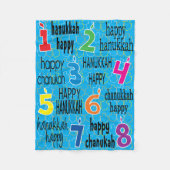 Happy Chanoeka Fleece Deken (Voorkant)