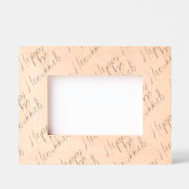 Happy Chanoeka geëtst hout typografie Tijdloos Gegraveerde Lijstjes